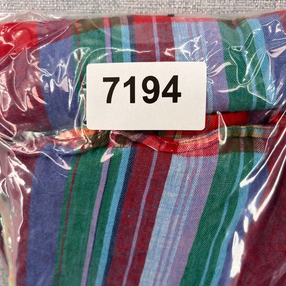 VTG Polo Ralph Lauren Madras Plaid Linen Shirt Men XXL Multicolor Prep Summer - Picture 9 of 9